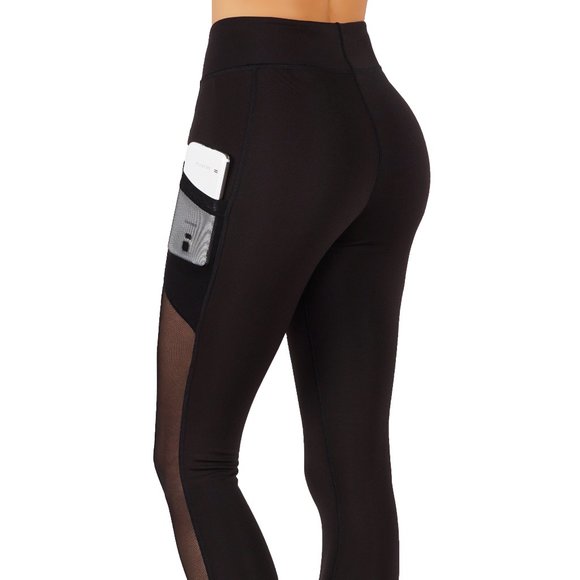 Yoga Capri leggings with pockets and mesh - Picture 3 of 4